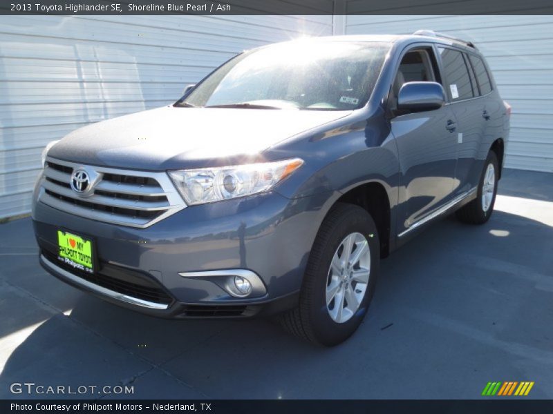 Shoreline Blue Pearl / Ash 2013 Toyota Highlander SE