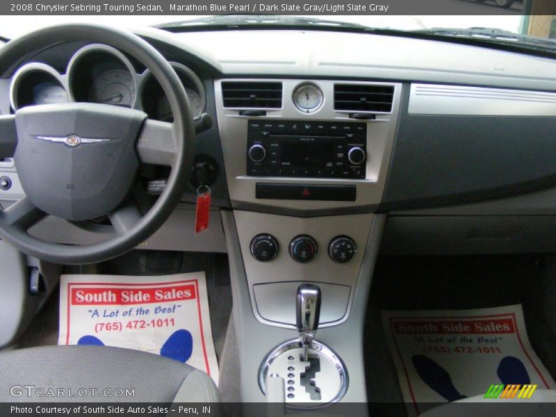 Marathon Blue Pearl / Dark Slate Gray/Light Slate Gray 2008 Chrysler Sebring Touring Sedan