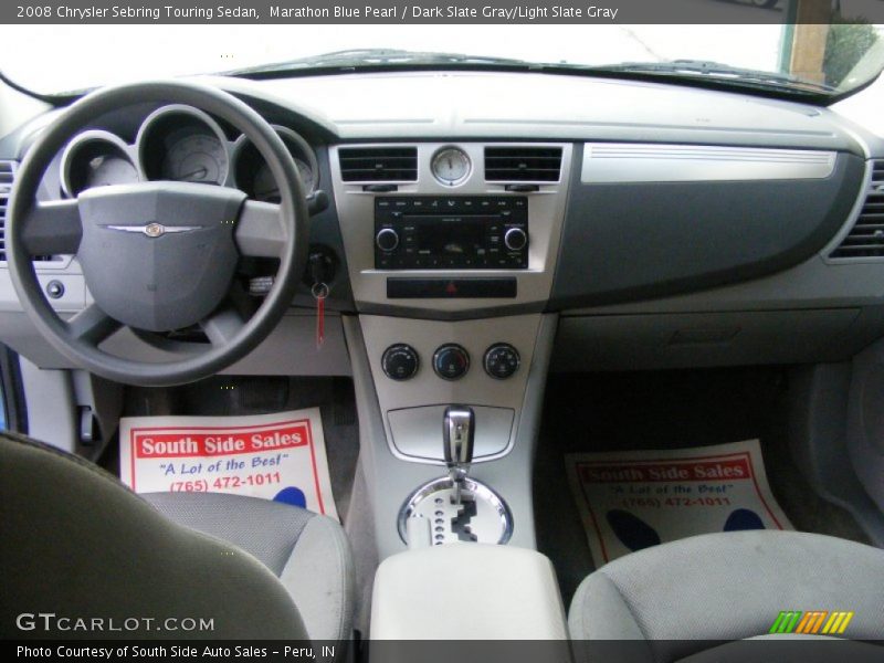 Marathon Blue Pearl / Dark Slate Gray/Light Slate Gray 2008 Chrysler Sebring Touring Sedan