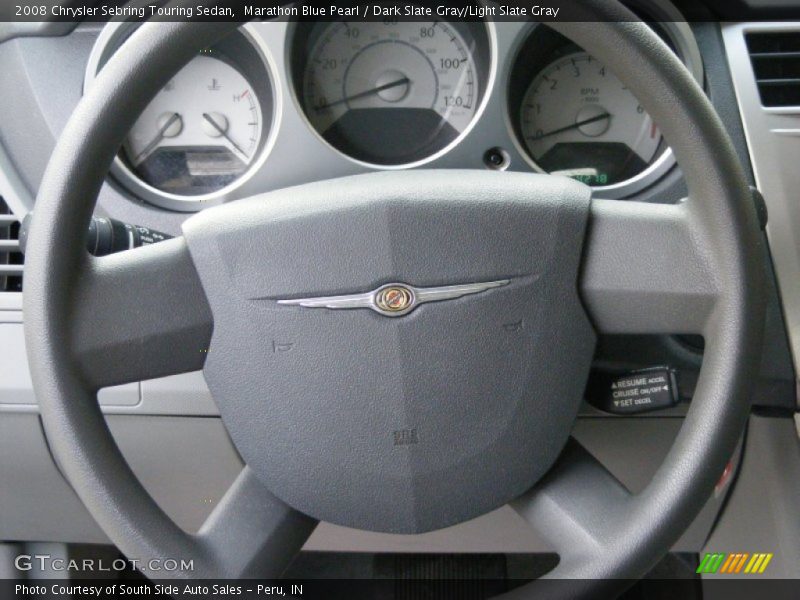 Marathon Blue Pearl / Dark Slate Gray/Light Slate Gray 2008 Chrysler Sebring Touring Sedan