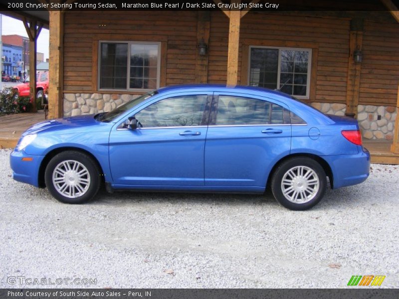 Marathon Blue Pearl / Dark Slate Gray/Light Slate Gray 2008 Chrysler Sebring Touring Sedan