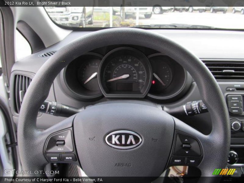 Bright Silver / Black 2012 Kia Rio LX