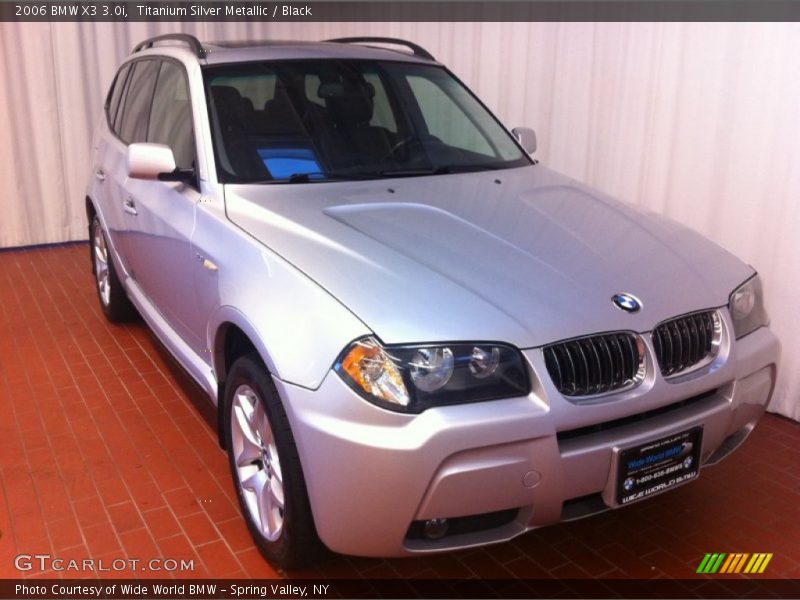 Titanium Silver Metallic / Black 2006 BMW X3 3.0i
