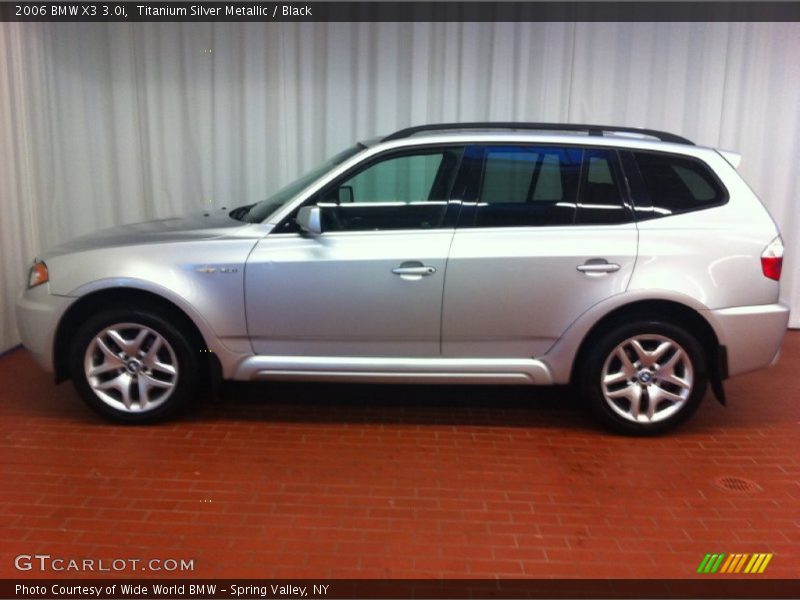 Titanium Silver Metallic / Black 2006 BMW X3 3.0i