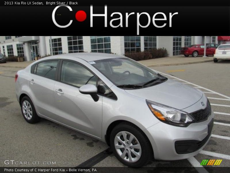 Bright Silver / Black 2013 Kia Rio LX Sedan