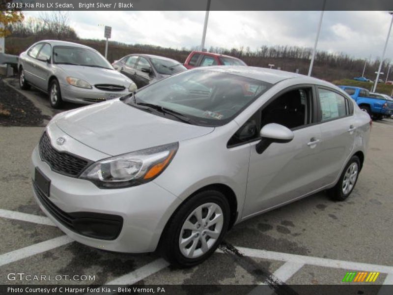 Bright Silver / Black 2013 Kia Rio LX Sedan