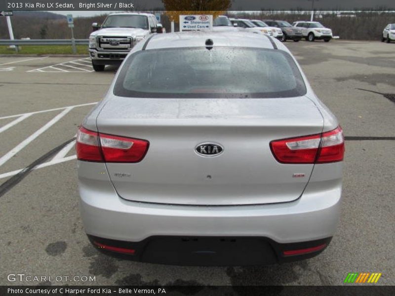 Bright Silver / Black 2013 Kia Rio LX Sedan