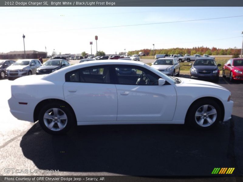 Bright White / Black/Light Frost Beige 2012 Dodge Charger SE