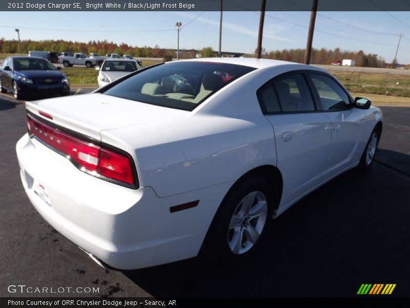 Bright White / Black/Light Frost Beige 2012 Dodge Charger SE