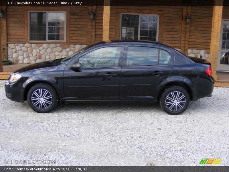 Black / Gray 2010 Chevrolet Cobalt LS Sedan