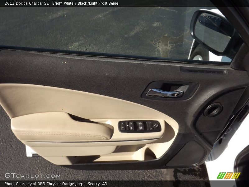 Bright White / Black/Light Frost Beige 2012 Dodge Charger SE