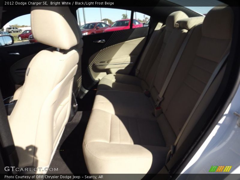 Bright White / Black/Light Frost Beige 2012 Dodge Charger SE