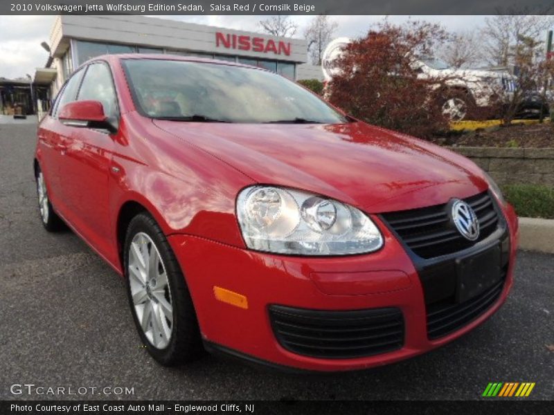 Salsa Red / Cornsilk Beige 2010 Volkswagen Jetta Wolfsburg Edition Sedan