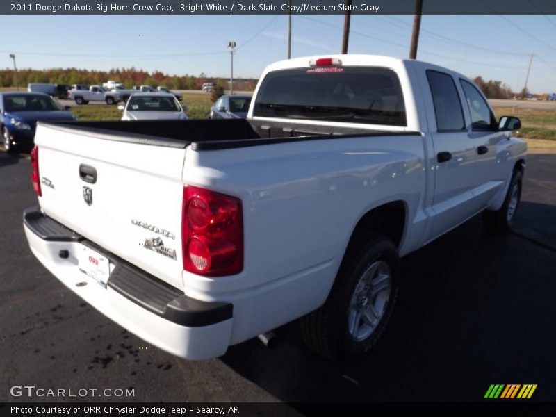 Bright White / Dark Slate Gray/Medium Slate Gray 2011 Dodge Dakota Big Horn Crew Cab
