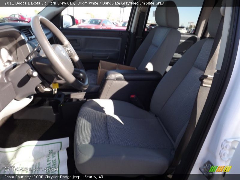 Bright White / Dark Slate Gray/Medium Slate Gray 2011 Dodge Dakota Big Horn Crew Cab