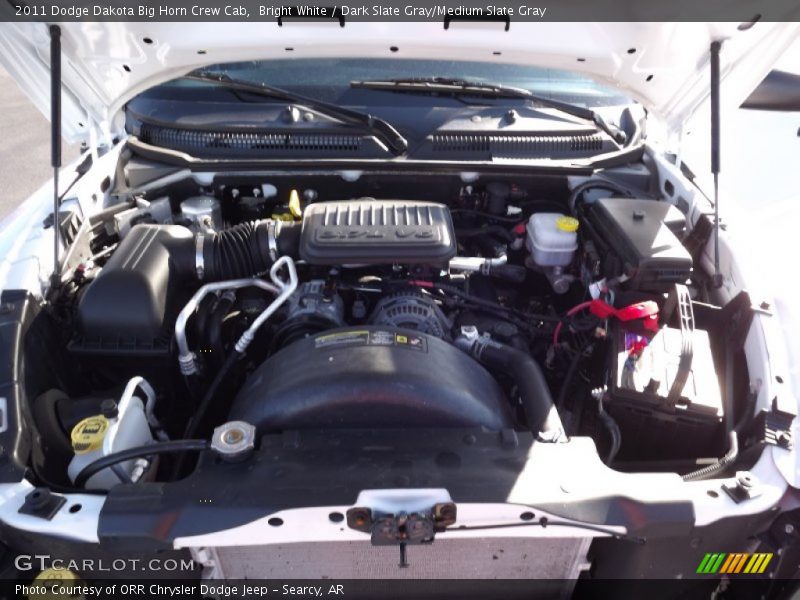 Bright White / Dark Slate Gray/Medium Slate Gray 2011 Dodge Dakota Big Horn Crew Cab