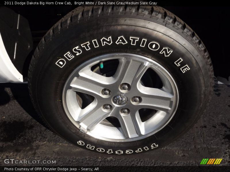 Bright White / Dark Slate Gray/Medium Slate Gray 2011 Dodge Dakota Big Horn Crew Cab