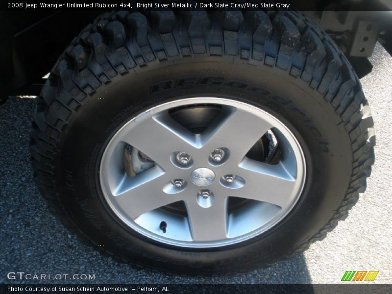Bright Silver Metallic / Dark Slate Gray/Med Slate Gray 2008 Jeep Wrangler Unlimited Rubicon 4x4
