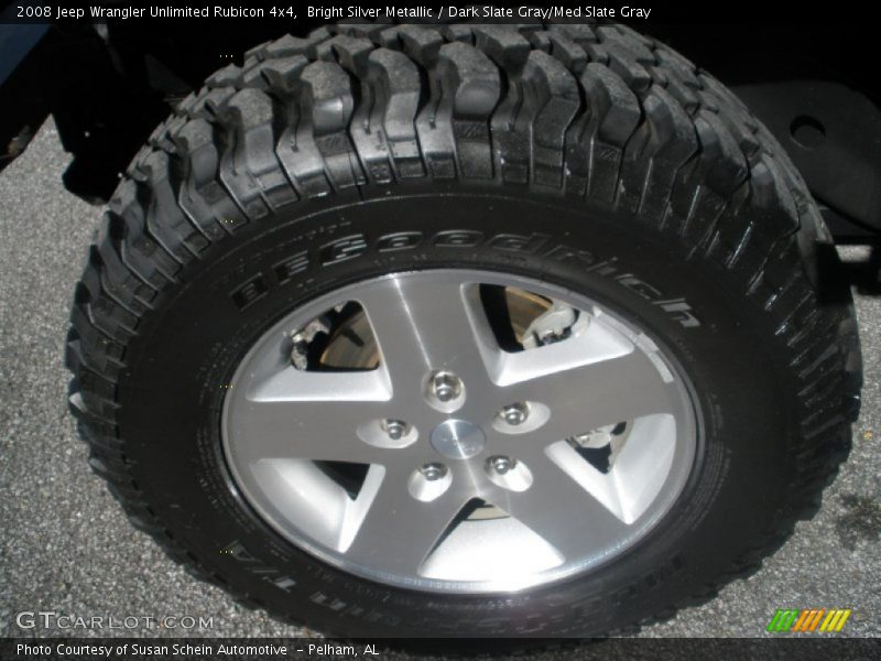Bright Silver Metallic / Dark Slate Gray/Med Slate Gray 2008 Jeep Wrangler Unlimited Rubicon 4x4