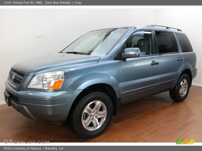 Steel Blue Metallic / Gray 2005 Honda Pilot EX 4WD