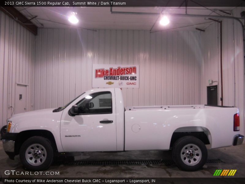 Summit White / Dark Titanium 2013 GMC Sierra 1500 Regular Cab