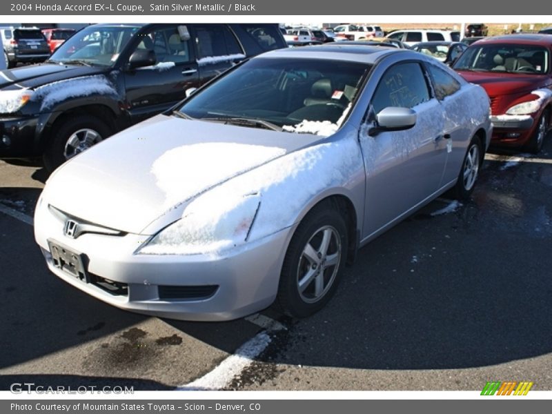 Satin Silver Metallic / Black 2004 Honda Accord EX-L Coupe