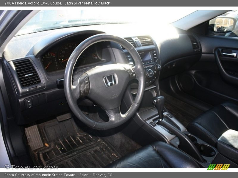 Satin Silver Metallic / Black 2004 Honda Accord EX-L Coupe