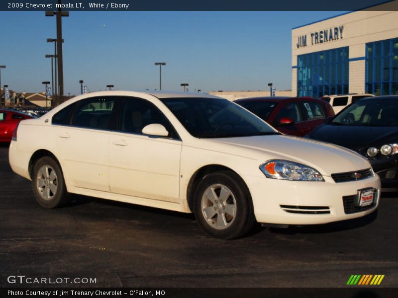 White / Ebony 2009 Chevrolet Impala LT