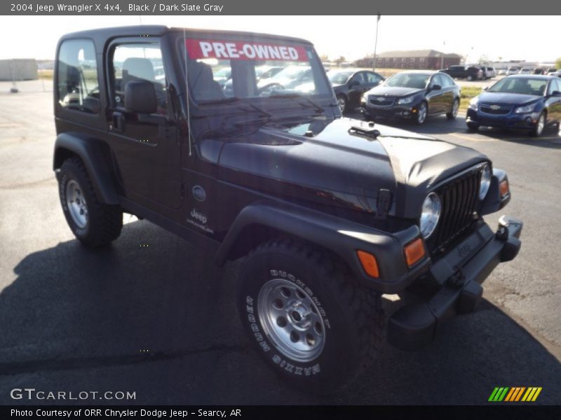 Black / Dark Slate Gray 2004 Jeep Wrangler X 4x4