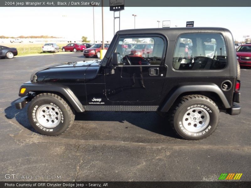 Black / Dark Slate Gray 2004 Jeep Wrangler X 4x4