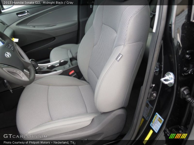 Midnight Black / Gray 2013 Hyundai Sonata GLS
