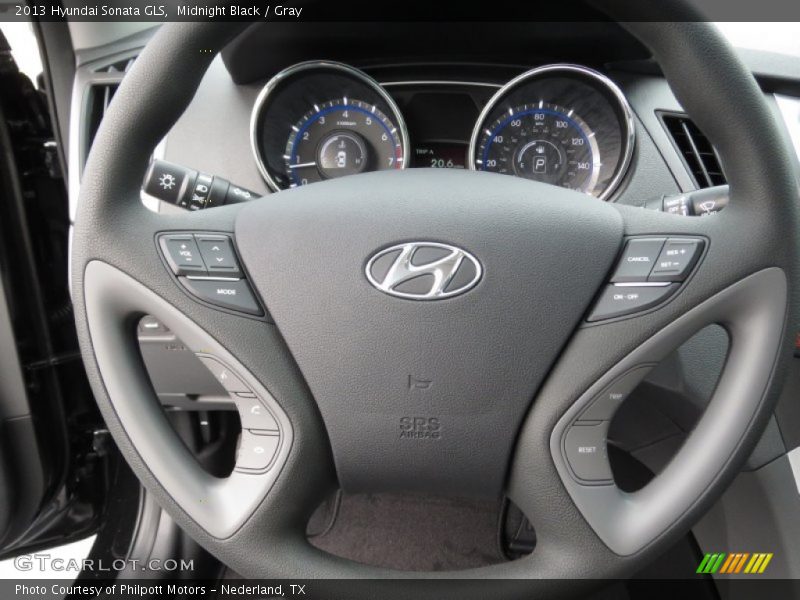 Midnight Black / Gray 2013 Hyundai Sonata GLS