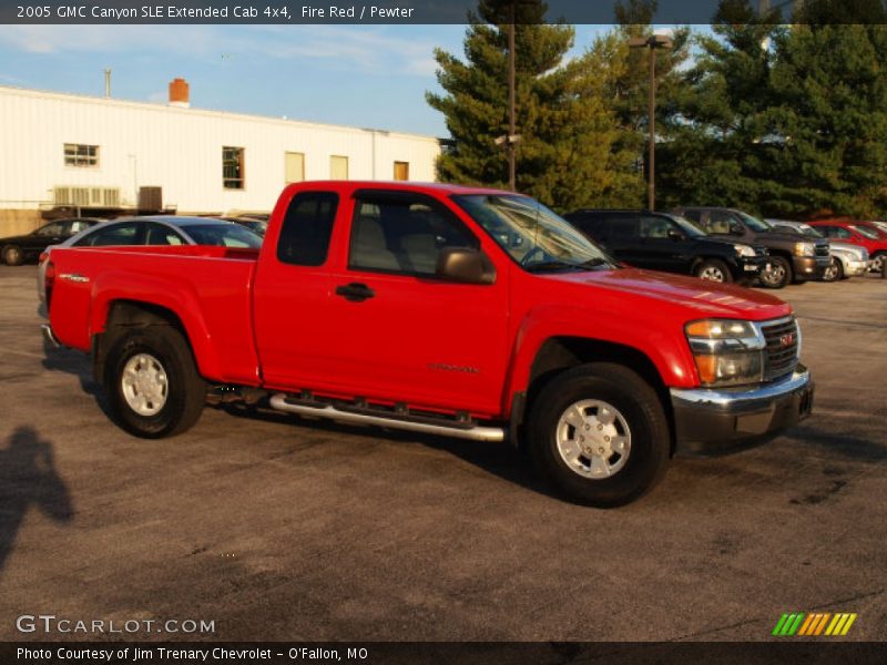 Fire Red / Pewter 2005 GMC Canyon SLE Extended Cab 4x4