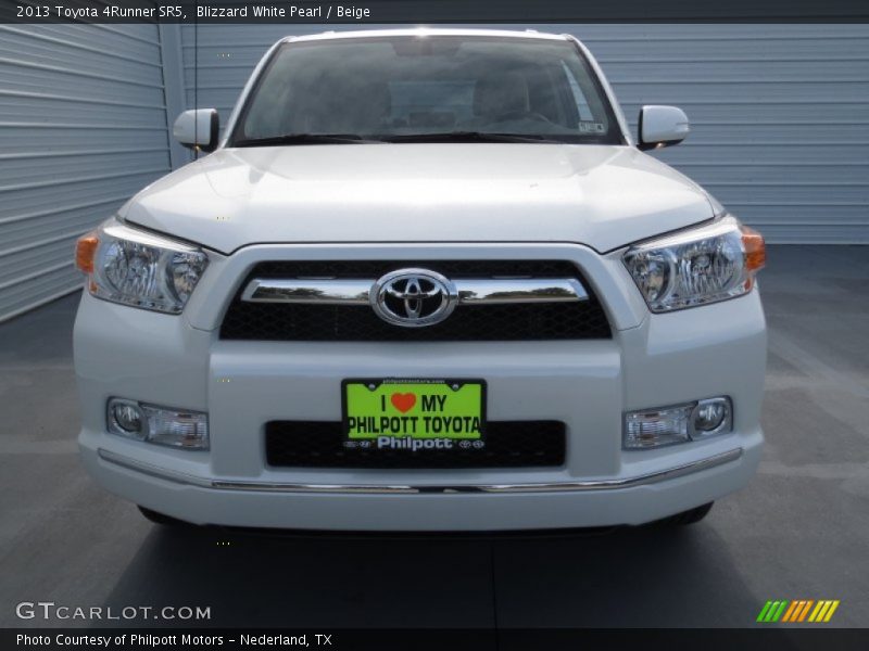 Blizzard White Pearl / Beige 2013 Toyota 4Runner SR5