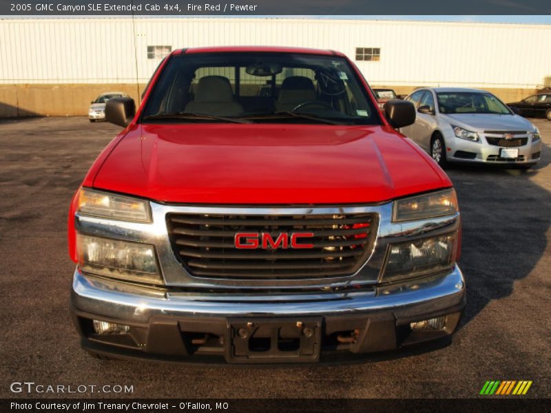 Fire Red / Pewter 2005 GMC Canyon SLE Extended Cab 4x4