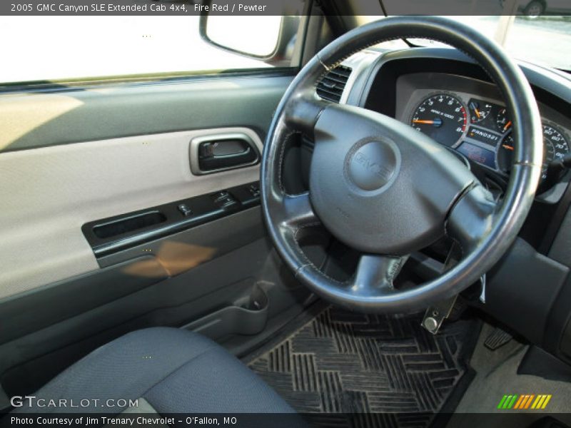 Fire Red / Pewter 2005 GMC Canyon SLE Extended Cab 4x4