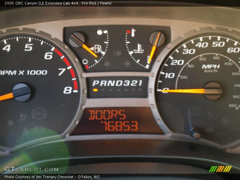 Fire Red / Pewter 2005 GMC Canyon SLE Extended Cab 4x4