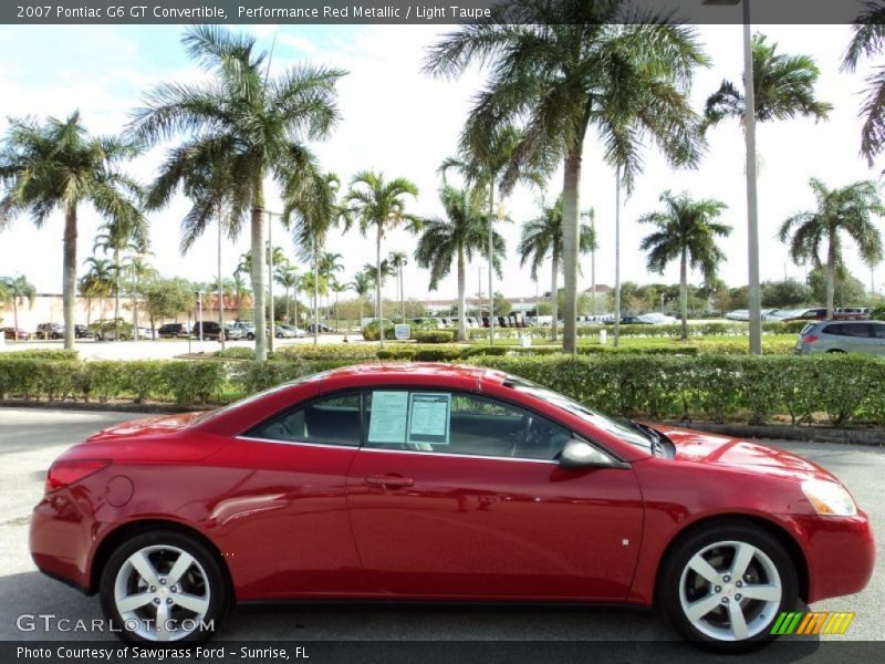 Performance Red Metallic / Light Taupe 2007 Pontiac G6 GT Convertible