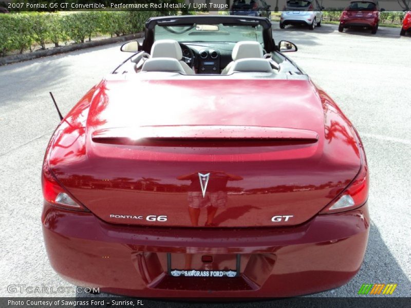 Performance Red Metallic / Light Taupe 2007 Pontiac G6 GT Convertible