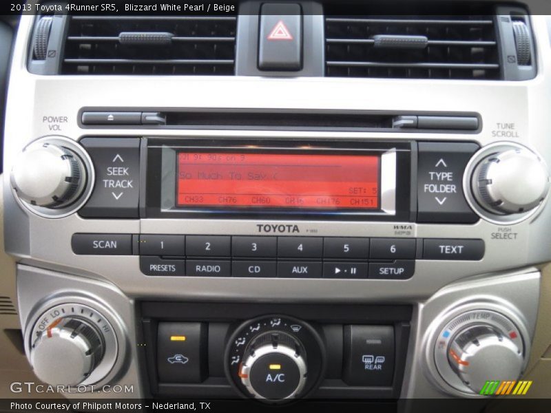 Blizzard White Pearl / Beige 2013 Toyota 4Runner SR5