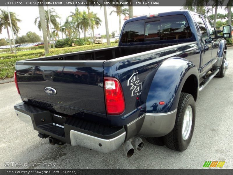 Dark Blue Pearl / Black Two Tone 2011 Ford F450 Super Duty Lariat Crew Cab 4x4 Dually