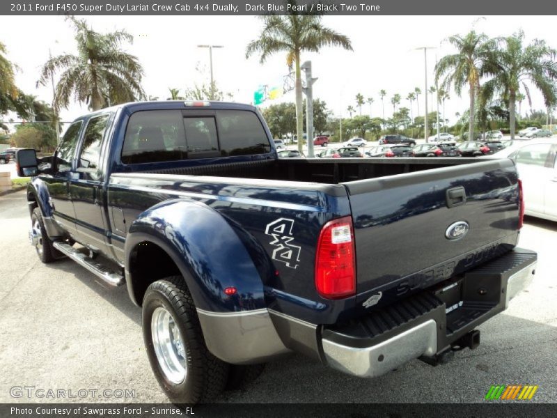 Dark Blue Pearl / Black Two Tone 2011 Ford F450 Super Duty Lariat Crew Cab 4x4 Dually