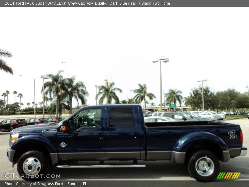 Dark Blue Pearl / Black Two Tone 2011 Ford F450 Super Duty Lariat Crew Cab 4x4 Dually