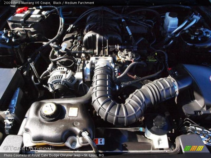 Black / Medium Parchment 2009 Ford Mustang V6 Coupe
