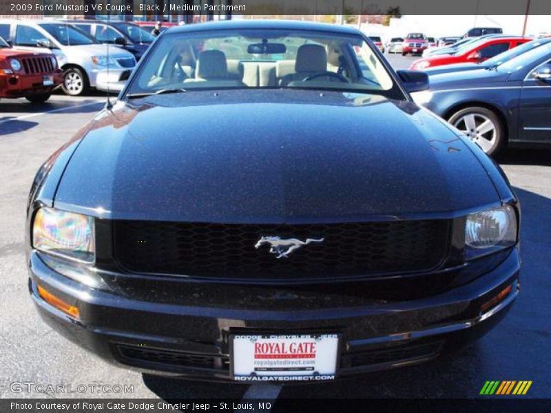 Black / Medium Parchment 2009 Ford Mustang V6 Coupe