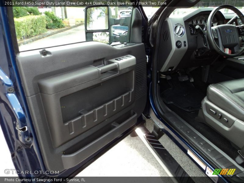 Dark Blue Pearl / Black Two Tone 2011 Ford F450 Super Duty Lariat Crew Cab 4x4 Dually