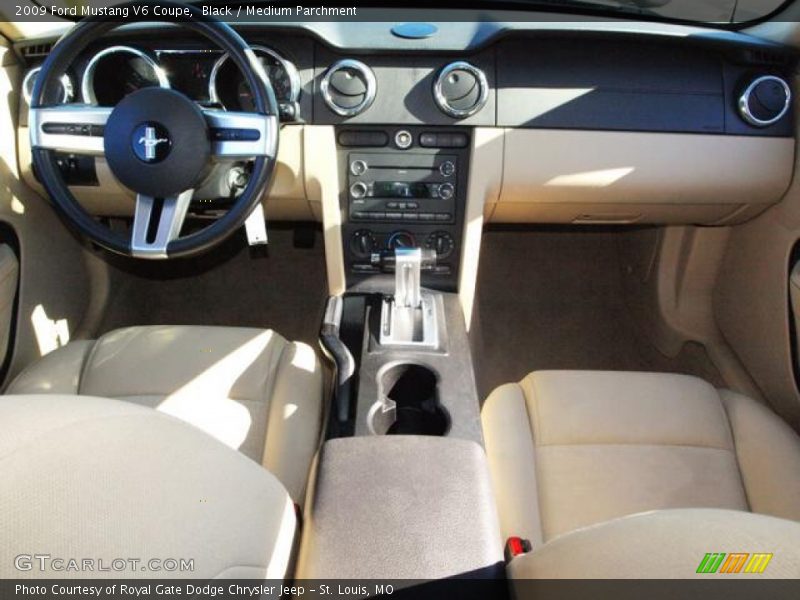 Black / Medium Parchment 2009 Ford Mustang V6 Coupe