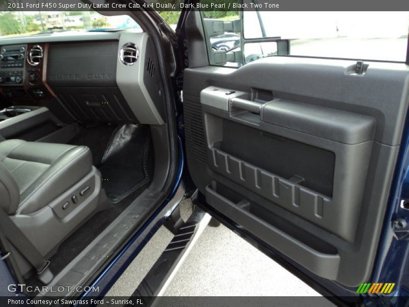 Dark Blue Pearl / Black Two Tone 2011 Ford F450 Super Duty Lariat Crew Cab 4x4 Dually