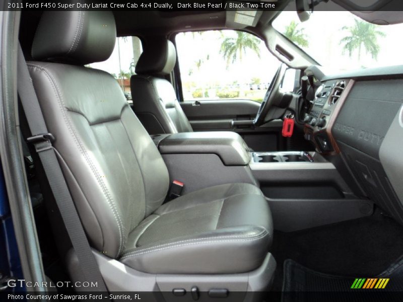 Dark Blue Pearl / Black Two Tone 2011 Ford F450 Super Duty Lariat Crew Cab 4x4 Dually