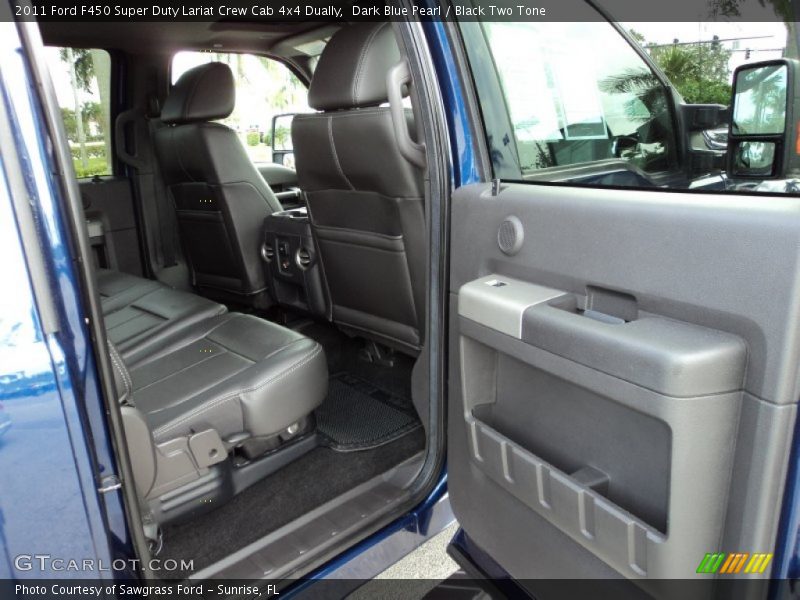 Dark Blue Pearl / Black Two Tone 2011 Ford F450 Super Duty Lariat Crew Cab 4x4 Dually